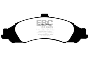 EBC 03-04 Pontiac GTO 5.7 (Solid Rear Rotors) Ultimax2 Front Brake Pads