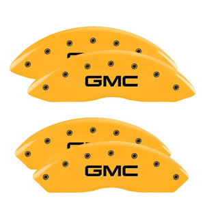 MGP 4 Caliper Covers Engraved F & R Gm Style/Hybrid Yellow Finish Black Char 2002 GMC Sierra 1500