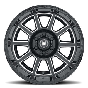 ICON Recoil 20x10 6x135 -24mm Offset 4.5in BS Gloss Black Milled Spokes Wheel