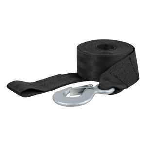 Curt 20ft Winch Strap w/Snap Hook (1100lbs)