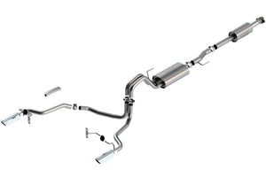 Borla F-150 2021 3.3L CC SB EC STB XL/XLT/Lariat/KR/Plnm/LTD 3/2.25 SRE Cat-Back ATAK Chrome Tips