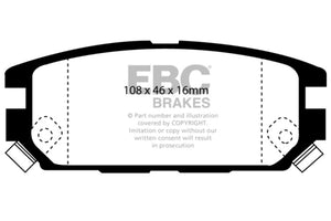 EBC 91-93 Dodge Stealth 3.0 4WD Redstuff Rear Brake Pads