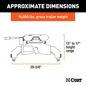 Curt A16 5th Wheel Hitch w/GM Puck System Legs