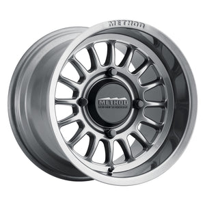 Method MR411 Bead Grip 15x7 / 4+3/13mm Offset / 4x156 / 132mm CB Gloss Titanium Wheel