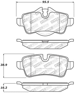 StopTech Performance 07-09 Mini Cooper/Cooper S Rear Brake Pads