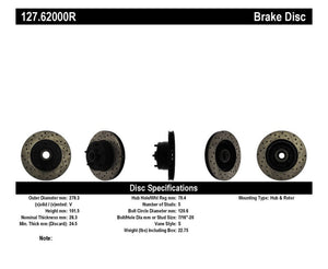 StopTech Slotted & Drilled Sport Brake Rotor