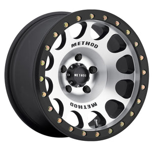 Method MR105 Beadlock 17x9 -38mm Offset 5x5 71.5mm CB Machined w/Matte Black Ring Wheel