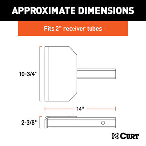 Curt Hitch-Mounted Step Pad (Fits 2in Receiver)