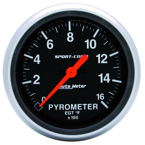 AutoMeter Gauge Pyrometer (Egt) 2-5/8in. 1600 Deg. F Digital Stepper Motor Sport-Comp