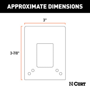 Curt Connector Bracket Mount for 4 5 or 6-Way Bracket (Packaged)