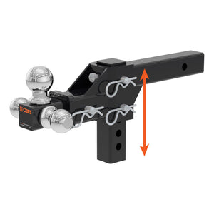 Curt Adjustable Tri-Ball Mount (2in Shank 1-7/8in 2in & 2-5/16in Balls)