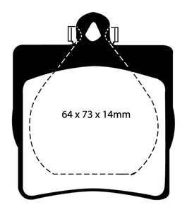 EBC 03-08 Chrysler Crossfire 3.2 Yellowstuff Rear Brake Pads