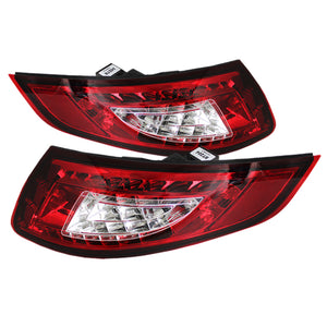 Spyder Porsche 997 05-08 LED Tail Lights Red Clear ALT-YD-P99705-LED-RC