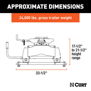 Curt Q24 5th Wheel Hitch w/Ford Puck System Roller