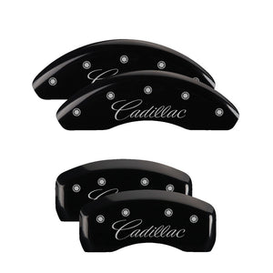 MGP Front set 2 Caliper Covers Engraved Front MGP Black finish silver ch