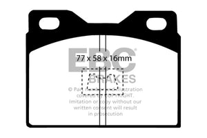 EBC 76-85 Porsche 924 2.0 Greenstuff Front Brake Pads