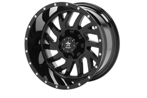 RBP 65R Glock 22x12 6x135/139.7 BP / 4.75 BS -44mm Offset 87mm CB (Hub Centric) Gloss Black Wheel