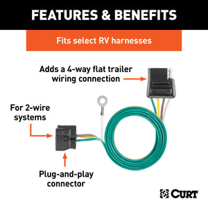 Curt Custom Towed-Vehicle RV Wiring Harness Add-On