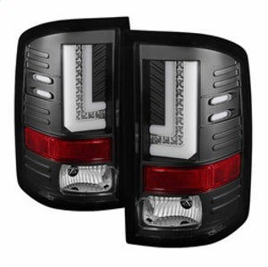 Spyder GMC Sierra 14-16 LED Tail Lights Black ALT-YD-GS14-LBLED-BK