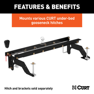 Curt 02-08 Dodge Ram 1500 Under-Bed Gooseneck Installation Brackets