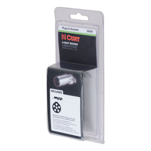 Curt 6-Way Round Connector Plug (Trailer Side Packaged)