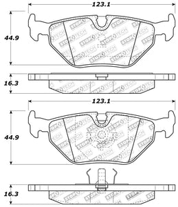 StopTech Performance 87-99 BMW M3 / 89-93 M5 / 98-02 Z3 Rear Street Performance Brake Pads