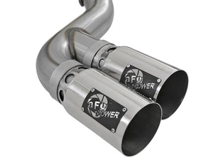 aFe Power 11-14 Ford F250/F350 6.7L Diesel Rebel XD 4in 409 SS DPF-Back Exhaust System - Pol Tips