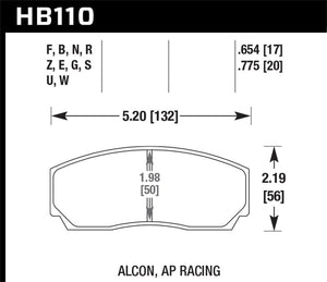 Hawk AP CP5200 Caliper Performance Ceramic Street Brake Pads