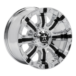 RBP 94R 18x9.0 8x170 BP / 5.5 BS 10mm Offset 129mm CB (Hub Centric) Chrome w/Black Inserts Wheel