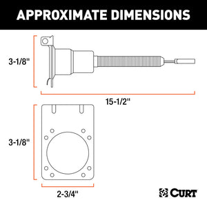 Curt Electrical Adapter w/Bracket (4-Way Flat Vehicle to 7-Way RV Blade Trailer)