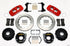 Wilwood AERO4 Rear P-Brake Kit 14.00in Red Small Ford 2.50in Offset