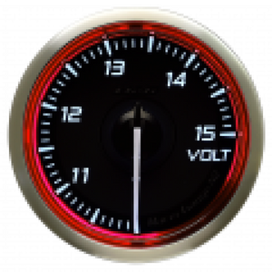 DEFI Racer Volt Gauge N2 52mm SI 10-15 V Red