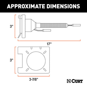 Curt Dual-Output Electrical Adapter w/Tester (Adds 7-Way RV Blade to 4-Way Flat)