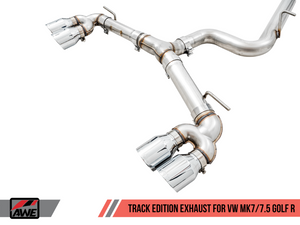 AWE Tuning Mk7 Golf R Track Edition Exhaust w/Chrome Silver Tips 102mm