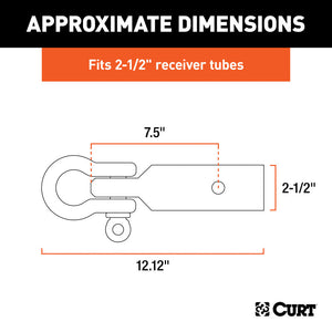 Curt D-Ring Shackle Mount (2-1/2in Shank)