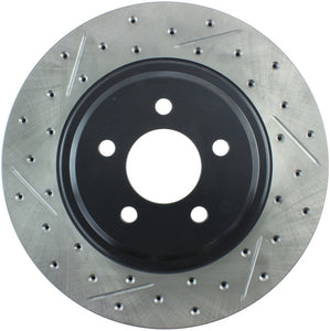 StopTech 94-04 Ford Mustang SVT Cobra Slotted & Drilled Sport Front Right Brake Rotor