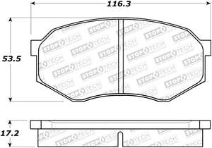 StopTech Sport Brake Pads w/Shims and Hardware - Front