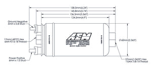 AEM 380LPH High Pressure Fuel Pump -6AN Female Out, -10AN Female In