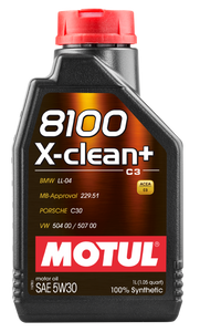 Motul 1L Synthetic Engine Oil 8100 5W30 X-CLEAN - LL04- MB 229.51- 504.00-507.00