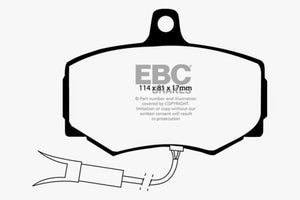 EBC 88-89 Jaguar XJ6 3.6 Redstuff Front Brake Pads