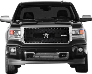 RBP RX-3 Series Studded Frame 1pc. Grille 14-15 GMC Sierra 1500 (Except All-Terrain Edition) - Black