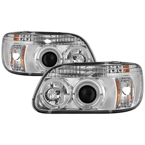 Spyder Ford Explorer 95-01 1PC Projector Headlights LED Halo Chrm PRO-YD-FEXP95-HL-1PC-C