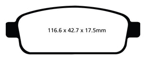 EBC 13+ Buick Encore 1.4 Turbo Greenstuff Rear Brake Pads