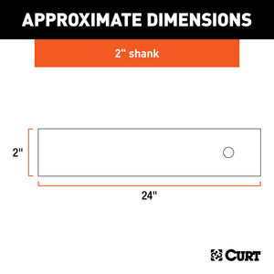 Curt 24in Raw Steel Hitch Bar