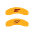 MGP 4 Caliper Covers Engraved Front & Rear No Bolts/St Yellow Finish Black Char 2018 Ford Fusion
