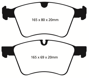 EBC 08-10 Mercedes-Benz GL320 3.0 TD (373mm Front Rotors) Redstuff Front Brake Pads