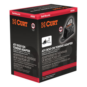 Curt Bolt-On ATV Tongue Adapter w/2in Receiver