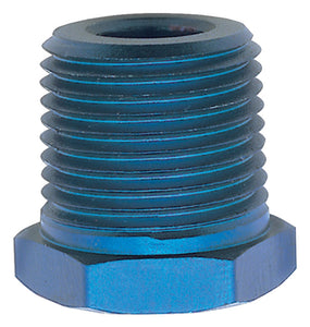 Russell Performance 3/8in Male to 1/4in Female Pipe Bushing Reducer (Blue)