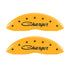 MGP 4 Caliper Covers Engraved F & R Cursive/Charger Yellow Finish Black Char 2006 Dodge Charger
