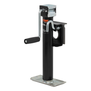 Curt Bracket-Mount Swivel Jack w/Side Handle (2000lbs 10in Travel)